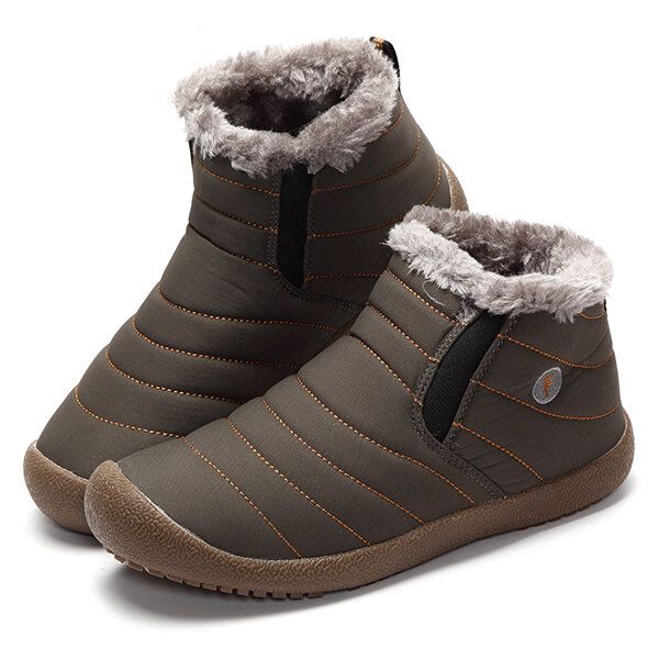 Botas De Nieve De Algodón Unisex De Invierno De Gran Tamaño Manténgase Abrigado Botines De Felpa Para Exteriores