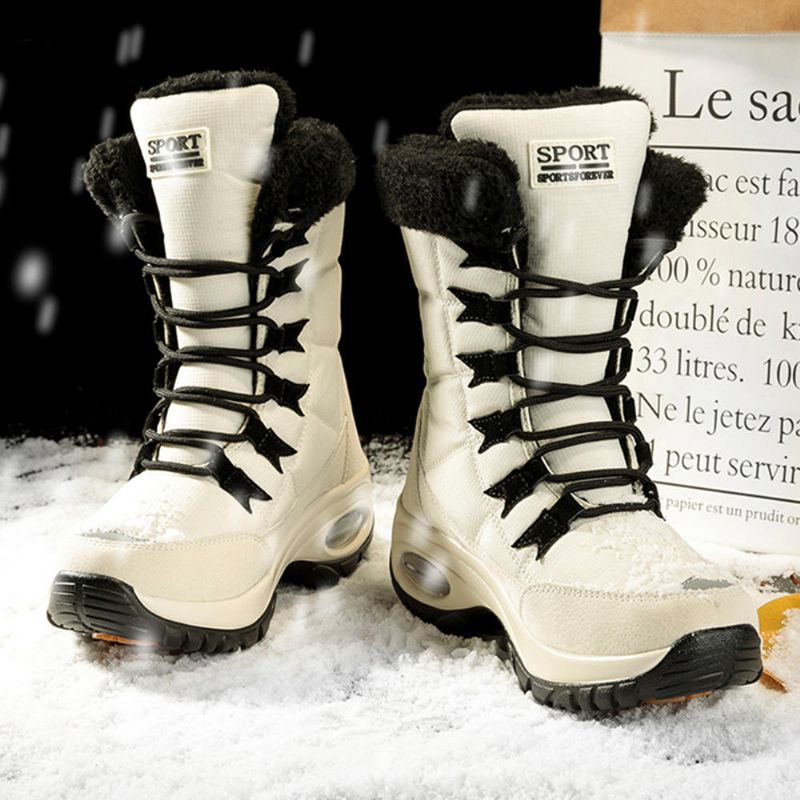 Botas De Nieve Cálidas Con Forro De Felpa Antideslizantes Para Mujer