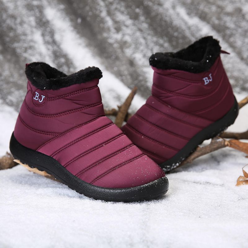 Botas De Nieve Cálidas De Suela Blanda Resistentes Al Agua De Talla Grande Para Mujer