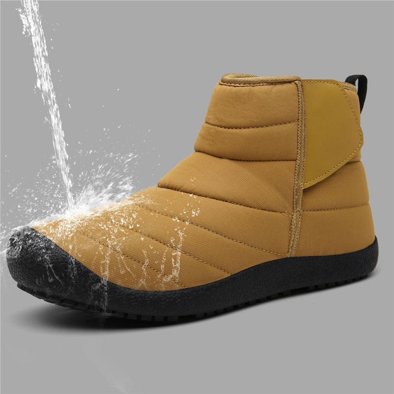 Botas De Nieve Casuales De Invierno Cálido Con Forro De Felpa Resistente Al Agua Para Hombre