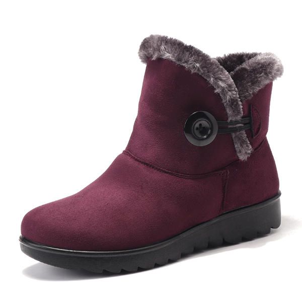 Botas De Nieve Cómodas Con Hebilla Para Mujer