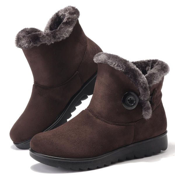 Botas De Nieve Cómodas Con Hebilla Para Mujer