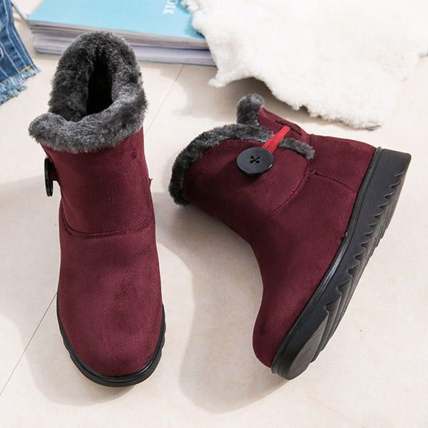 Botas De Nieve Cómodas Con Hebilla Para Mujer