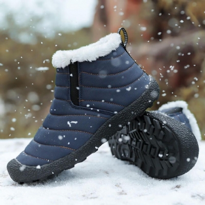 Botas De Nieve Impermeables Cálidas Informales Para Hombre