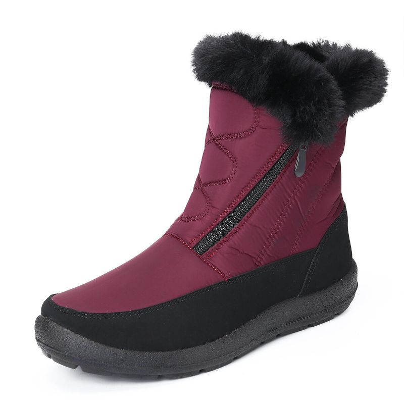 Botas De Nieve Impermeables Con Forro De Felpa De Gran Tamaño Para Mujer