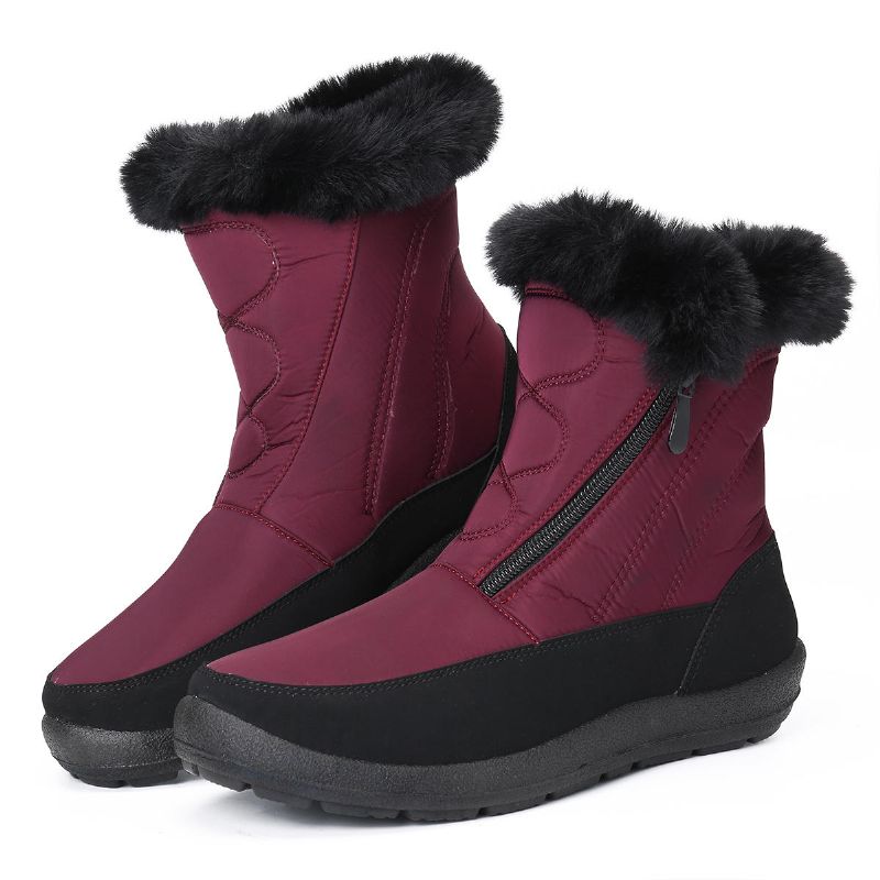 Botas De Nieve Impermeables Con Forro De Felpa De Gran Tamaño Para Mujer