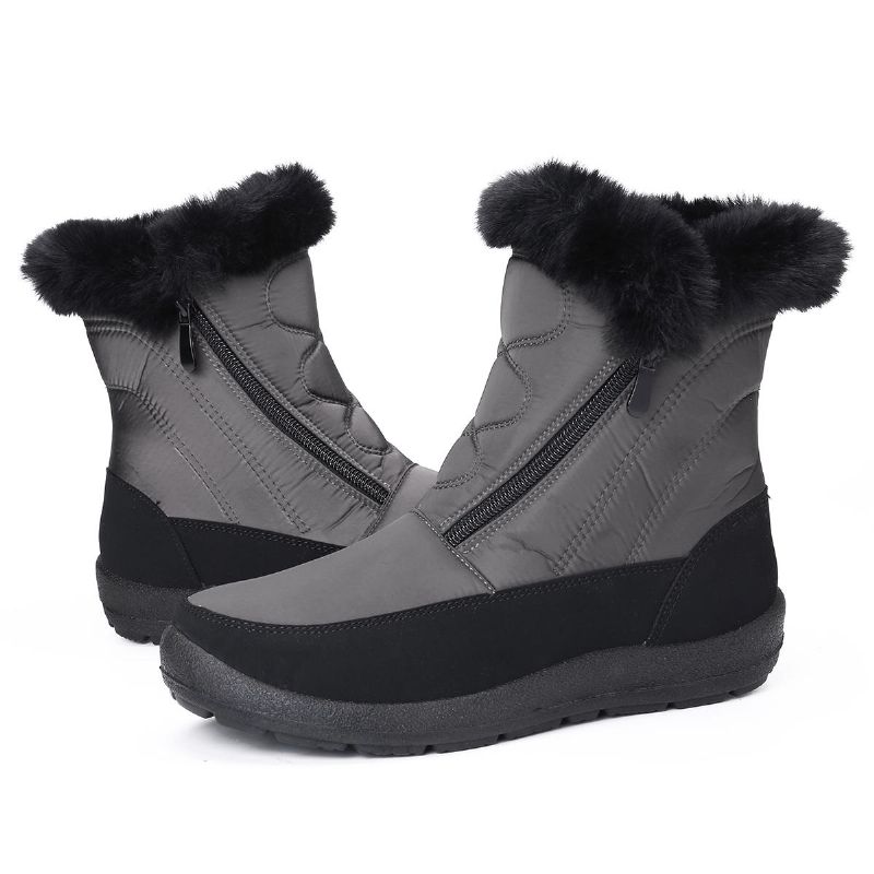 Botas De Nieve Impermeables Con Forro De Felpa De Gran Tamaño Para Mujer