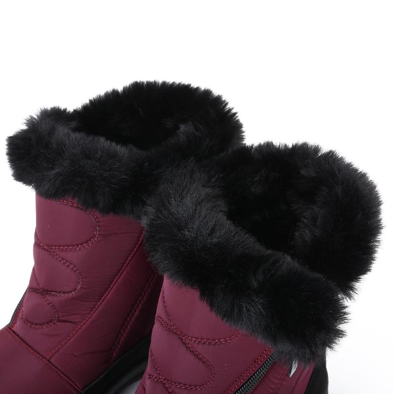 Botas De Nieve Impermeables Con Forro De Felpa De Gran Tamaño Para Mujer