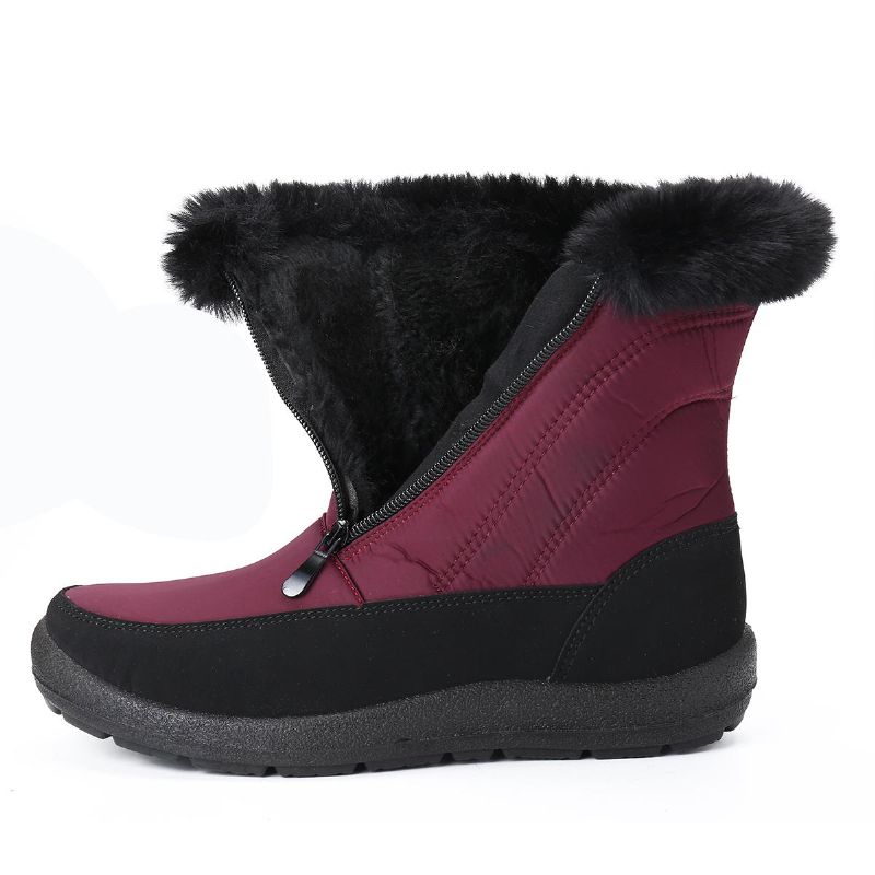 Botas De Nieve Impermeables Con Forro De Felpa De Gran Tamaño Para Mujer