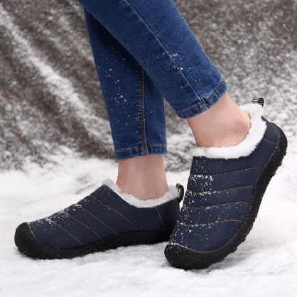 Botas De Nieve De Invierno Cálidas Con Forro De Felpa Impermeable Para Mujer