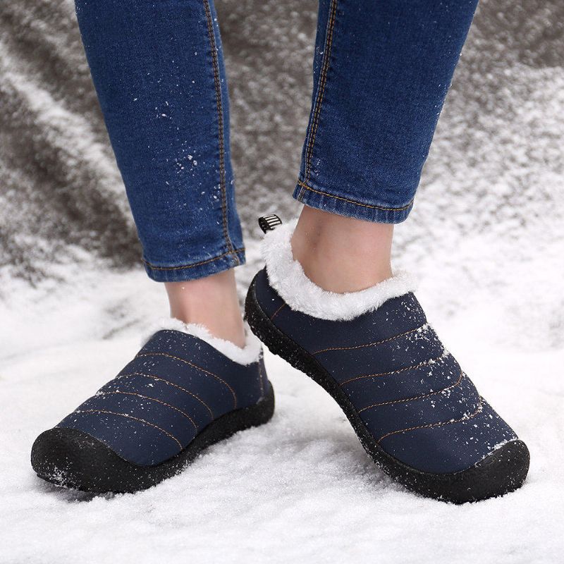 Botas De Nieve De Invierno Cálidas Con Forro De Felpa Impermeable Para Mujer