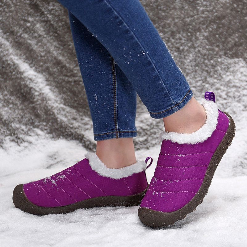 Botas De Nieve De Invierno Cálidas Con Forro De Felpa Impermeable Para Mujer