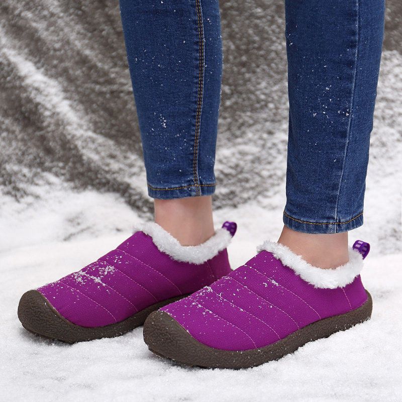 Botas De Nieve De Invierno Cálidas Con Forro De Felpa Impermeable Para Mujer