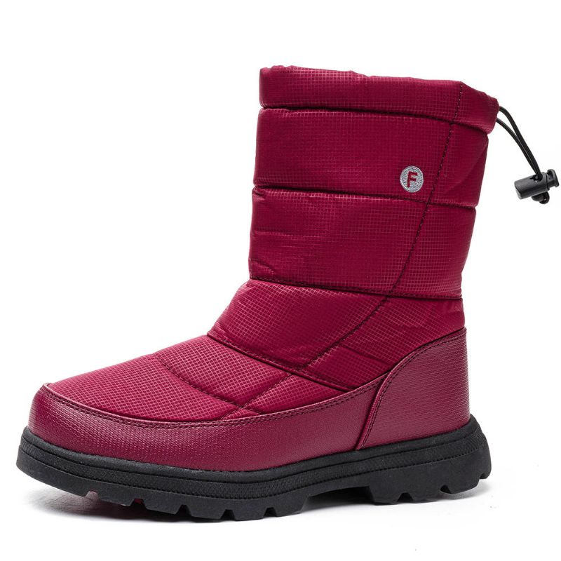 Botas De Nieve De Invierno Con Cordones Automáticos Impermeables Para Mujer