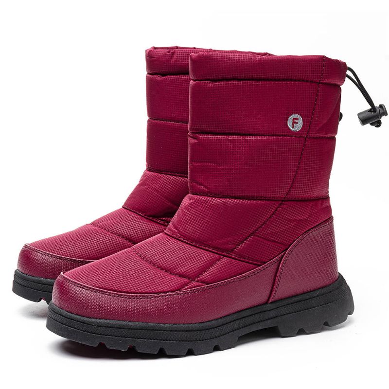 Botas De Nieve De Invierno Con Cordones Automáticos Impermeables Para Mujer