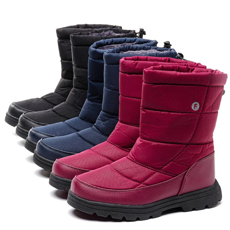 Botas De Nieve De Invierno Con Cordones Automáticos Impermeables Para Mujer