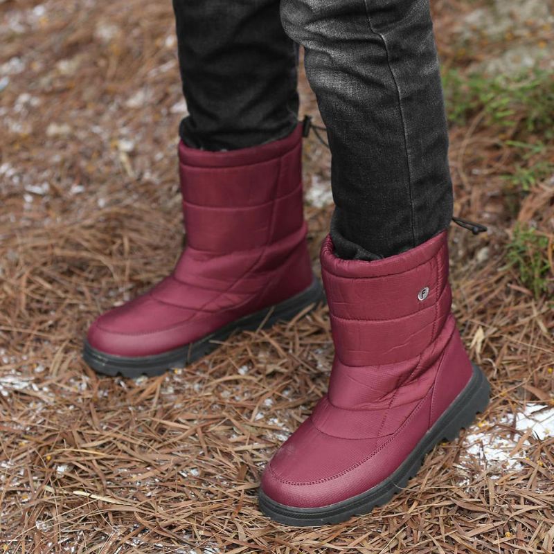 Botas De Nieve De Invierno Con Cordones Automáticos Impermeables Para Mujer