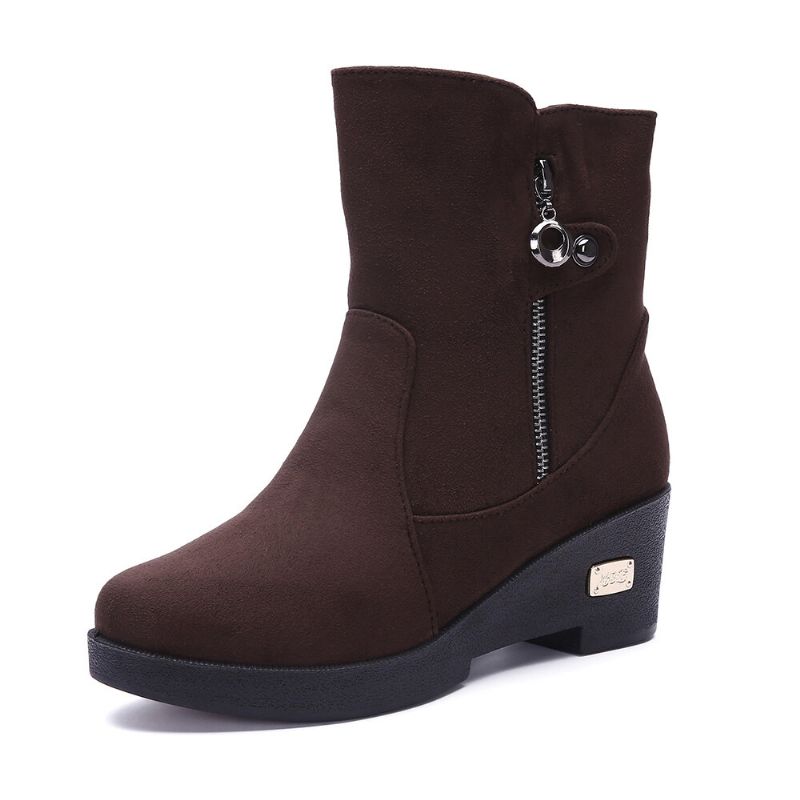 Botas De Nieve De Invierno De Gran Tamaño Para Mujer Botines Cálidos