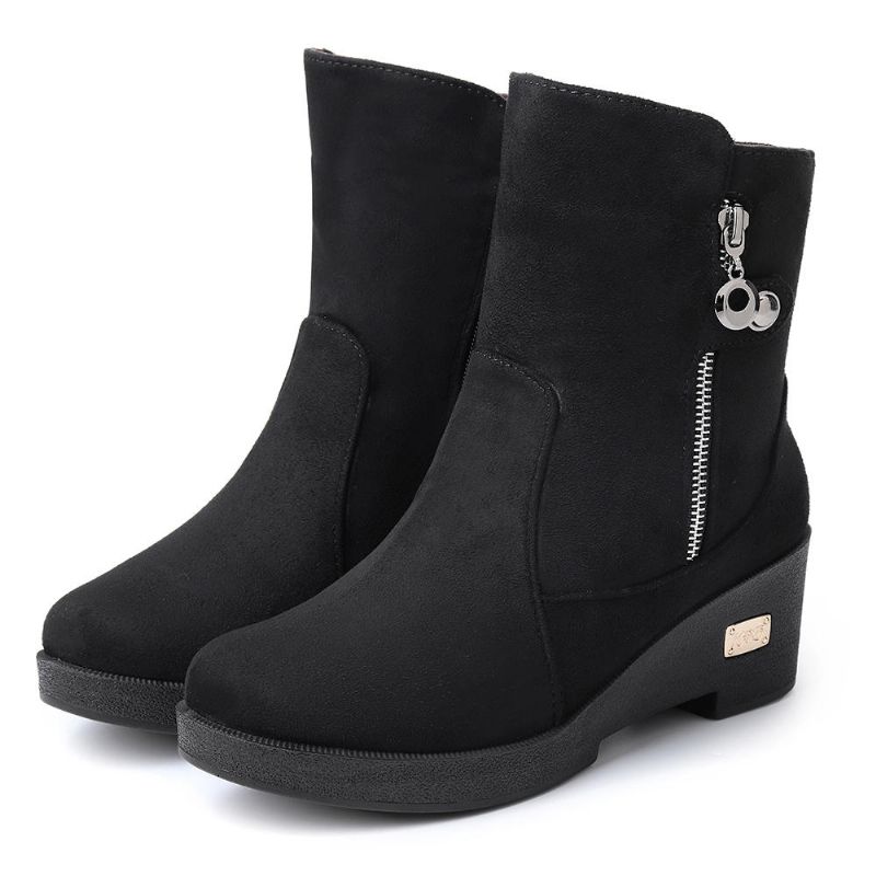 Botas De Nieve De Invierno De Gran Tamaño Para Mujer Botines Cálidos