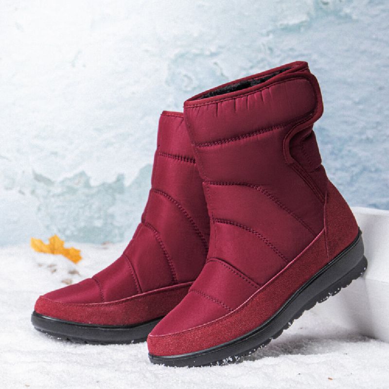 Botas De Nieve De Pantorrilla Corta Con Forro Impermeable Y Forro Cálido Informal Para Mujer