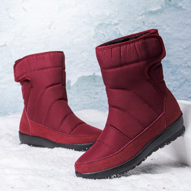 Botas De Nieve De Pantorrilla Corta Con Forro Impermeable Y Forro Cálido Informal Para Mujer