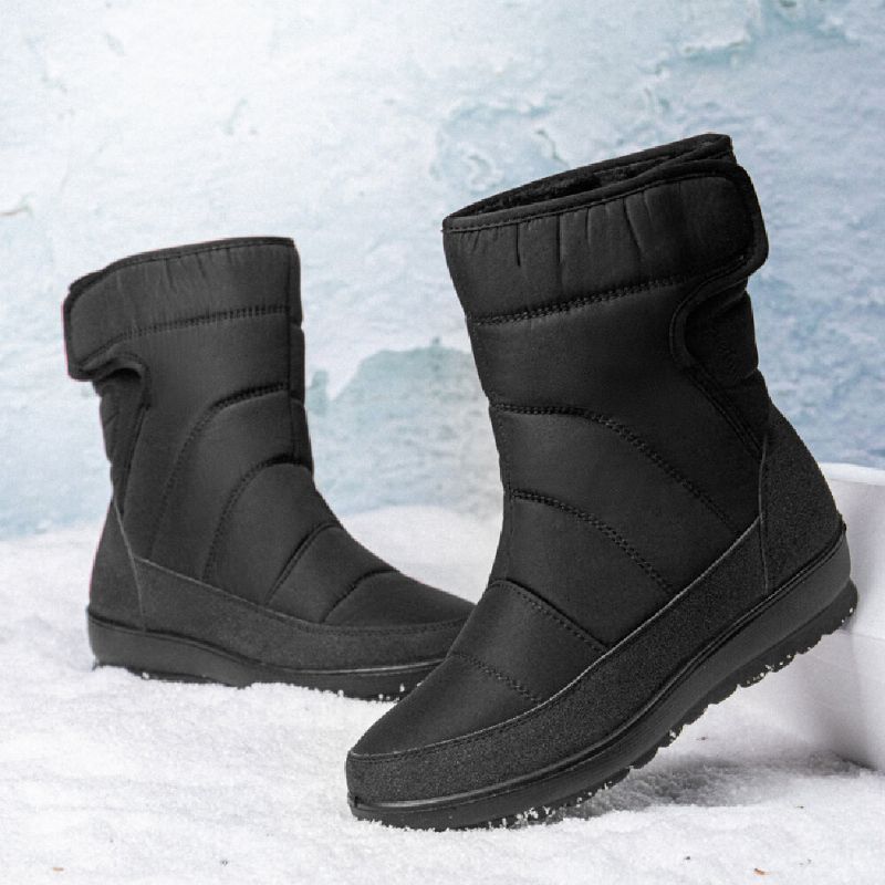 Botas De Nieve De Pantorrilla Corta Con Forro Impermeable Y Forro Cálido Informal Para Mujer