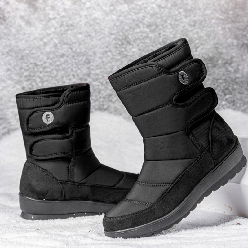 Botas De Nieve De Pantorrilla Corta Con Lazo Cálido E Impermeable Para Mujer