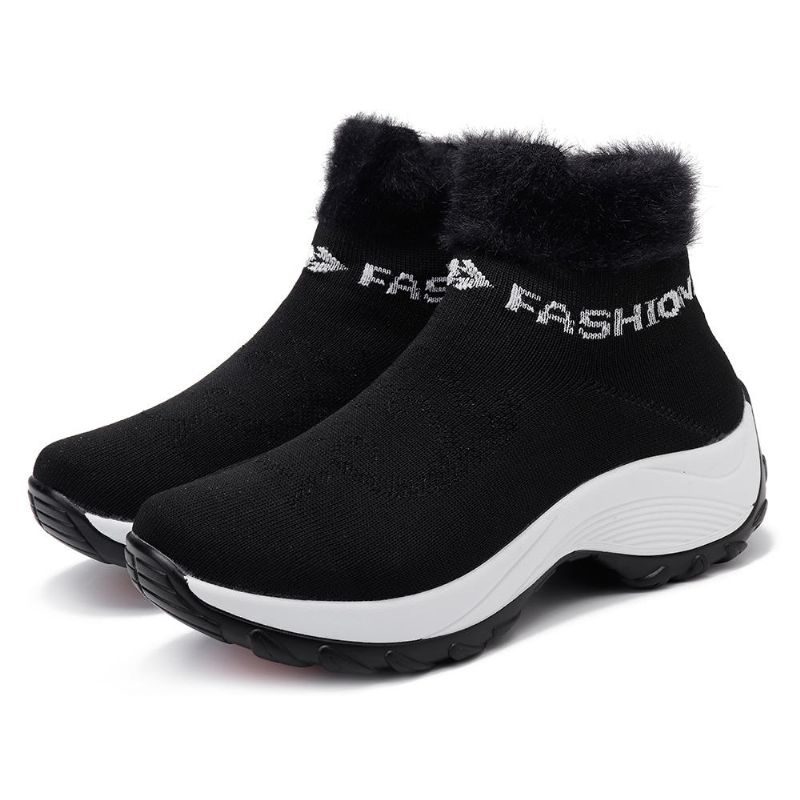 Botas De Nieve Para Exteriores Con Forro Cómodo Informal De Talla Grande