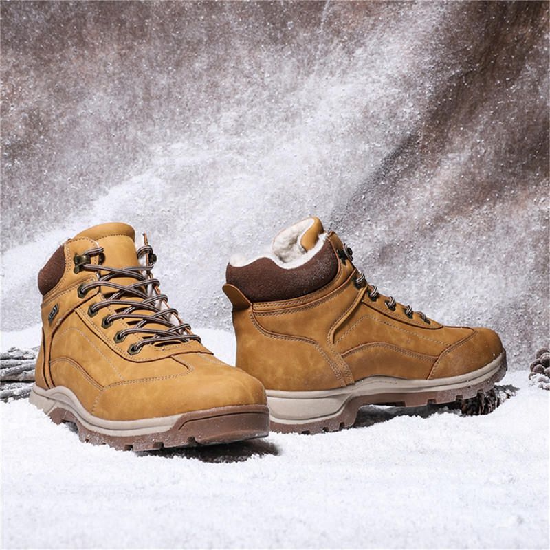 Botas De Nieve Para Exteriores Suaves Informales Con Forro De Felpa Cálido De Invierno Para Hombre