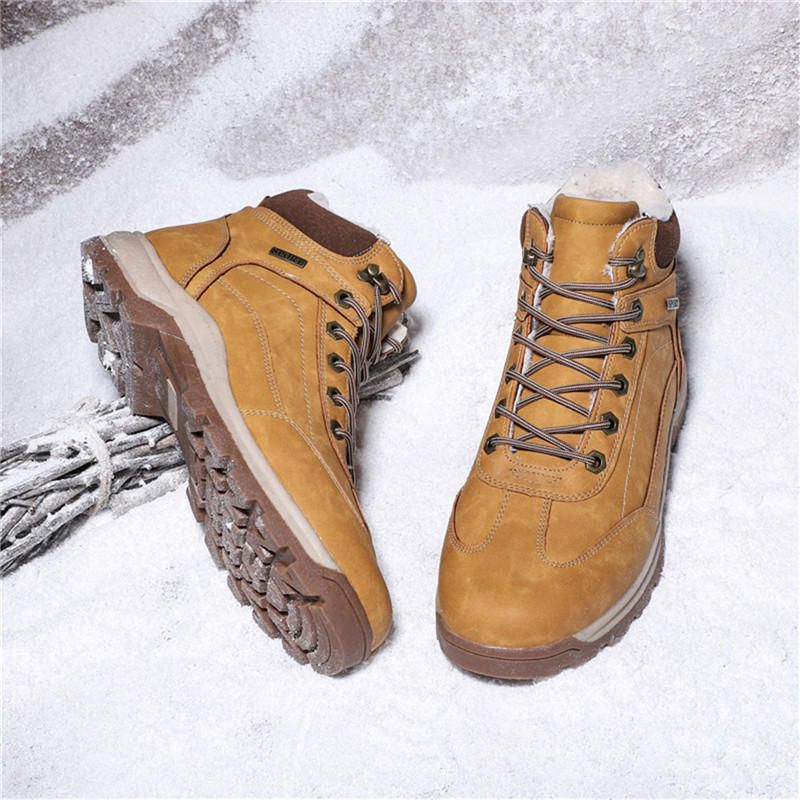 Botas De Nieve Para Exteriores Suaves Informales Con Forro De Felpa Cálido De Invierno Para Hombre