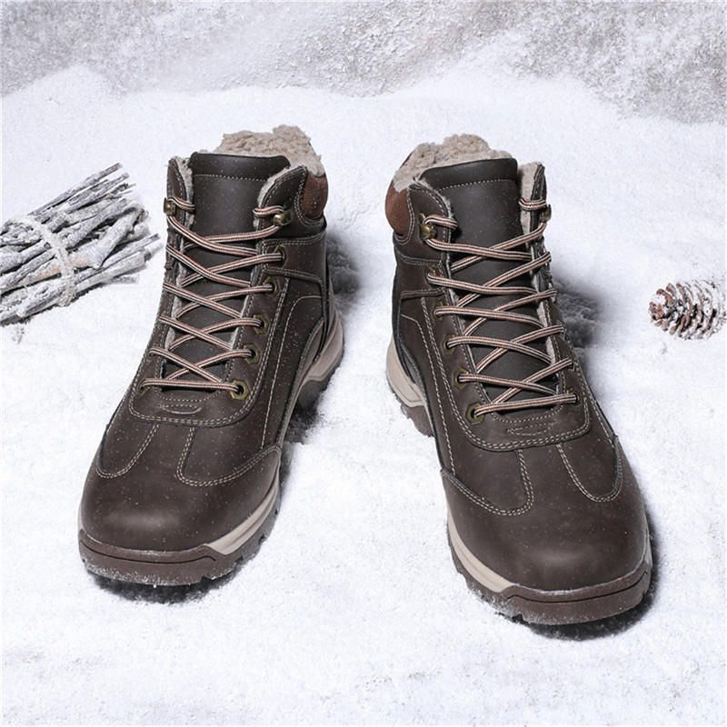 Botas De Nieve Para Exteriores Suaves Informales Con Forro De Felpa Cálido De Invierno Para Hombre