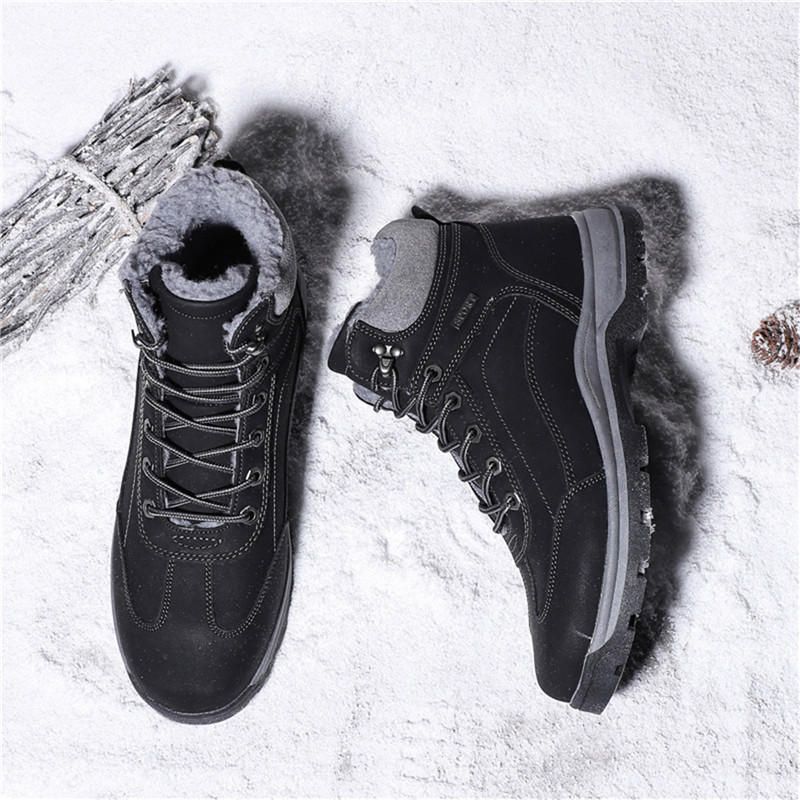 Botas De Nieve Para Exteriores Suaves Informales Con Forro De Felpa Cálido De Invierno Para Hombre