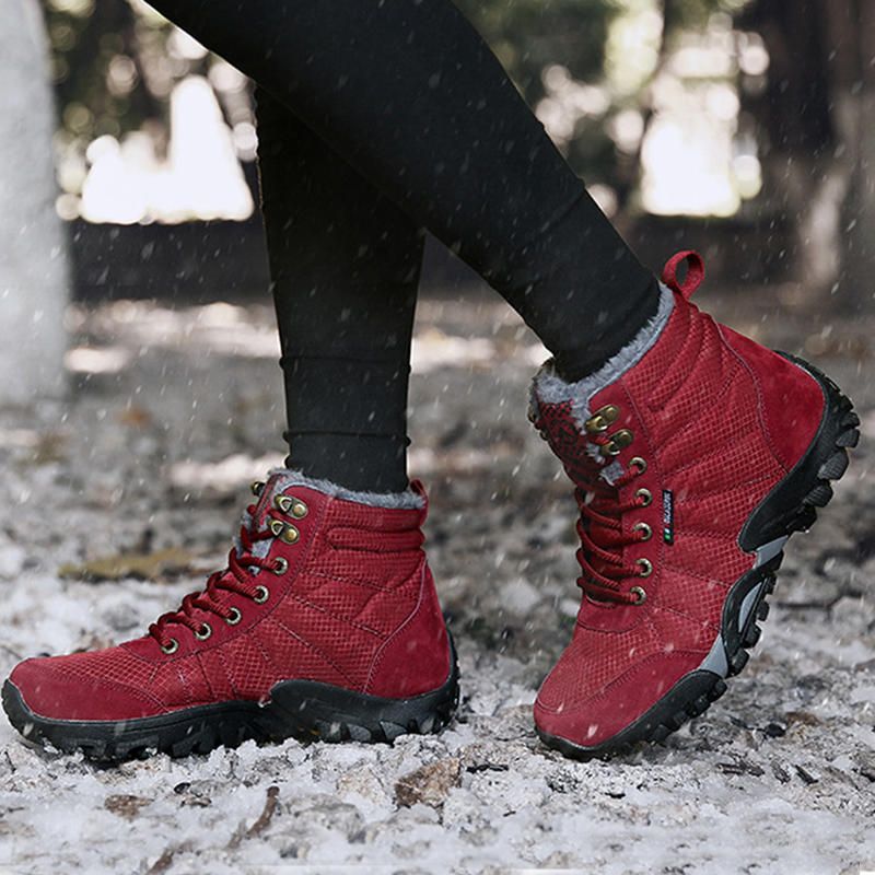 Botas De Nieve Para Senderismo Cálidas Al Aire Libre Antideslizantes De Gran Tamaño Para Mujer