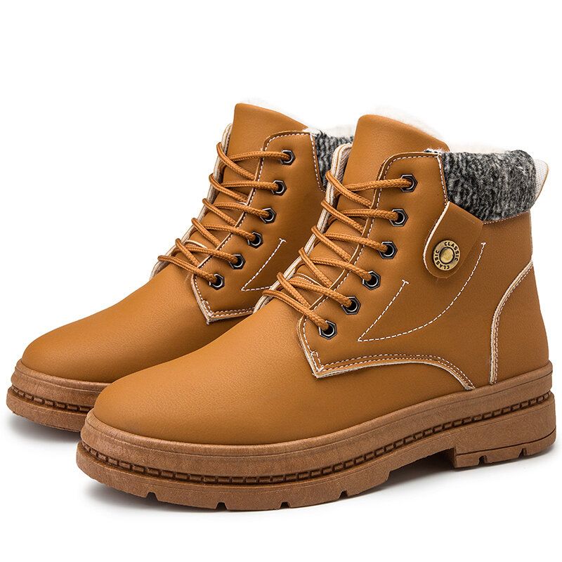 Botas Para Herramientas De Nieve Antideslizantes Con Forro De Felpa Cálida Para Hombre