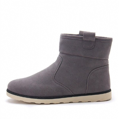 Botas Para La Nieve Con Forro De Piel De Invierno Para Hombre Zapatos Planos Informales De Alta Calidad Para Exteriores De Algodón