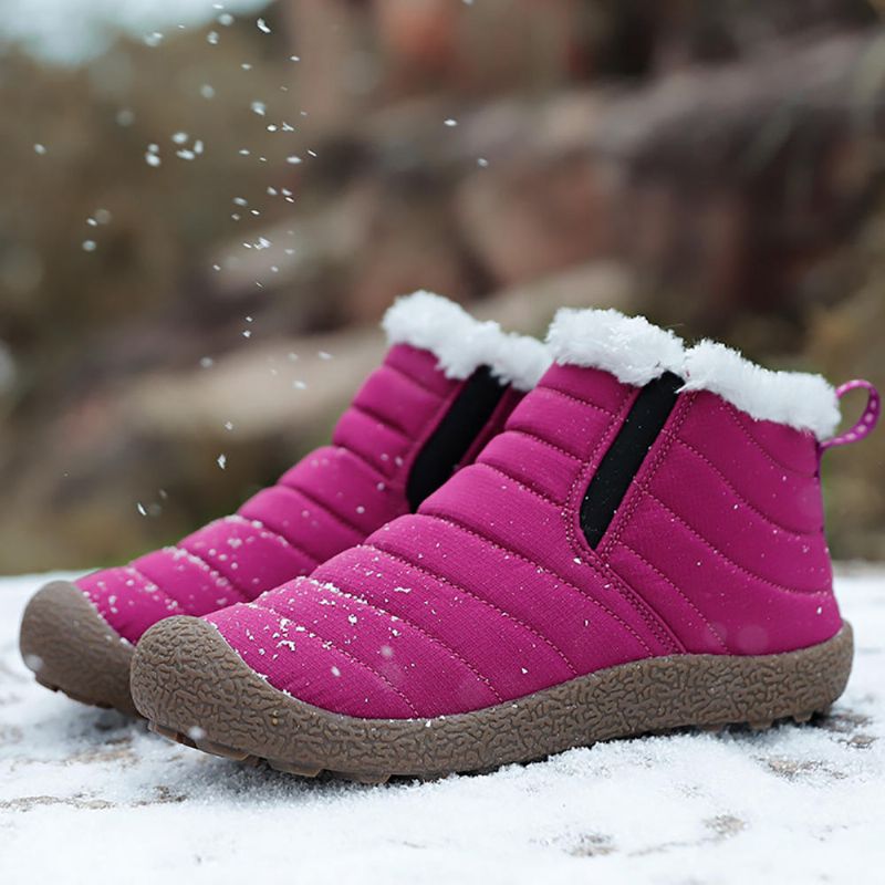 Botas De Tobillo Al Aire Libre Impermeables Para Nieve Cálida