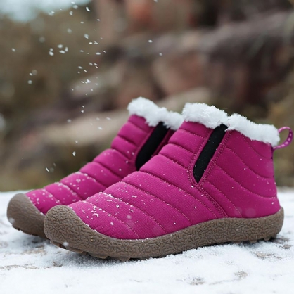 Botas De Tobillo Al Aire Libre Impermeables Para Nieve Cálida