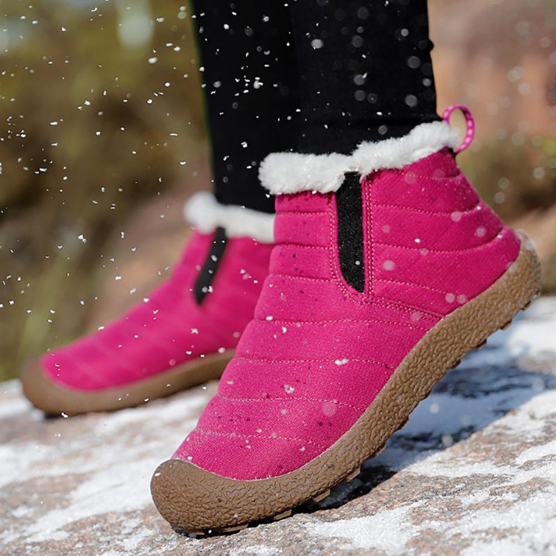 Botas De Tobillo Al Aire Libre Impermeables Para Nieve Cálida