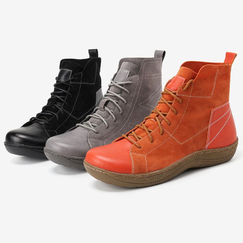 Botines Antideslizantes Casuales Con Cordones Retro Spicing