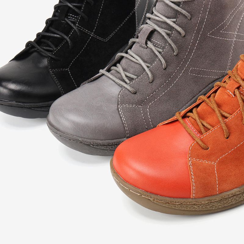 Botines Antideslizantes Casuales Con Cordones Retro Spicing