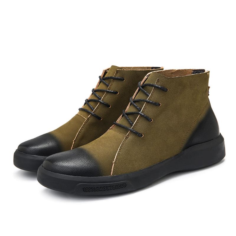 Botines De Cuero Con Estilo Vintage Especiales Para Hombres