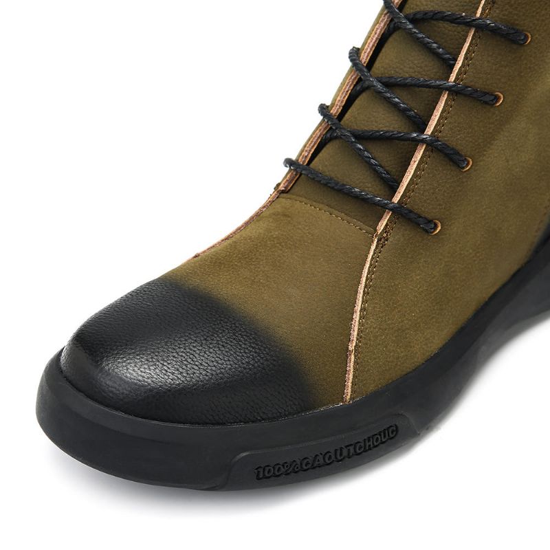 Botines De Cuero Con Estilo Vintage Especiales Para Hombres