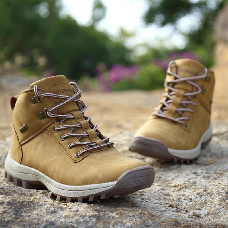 Botines De Senderismo Con Cordones Impermeables Al Aire Libre Para Hombres