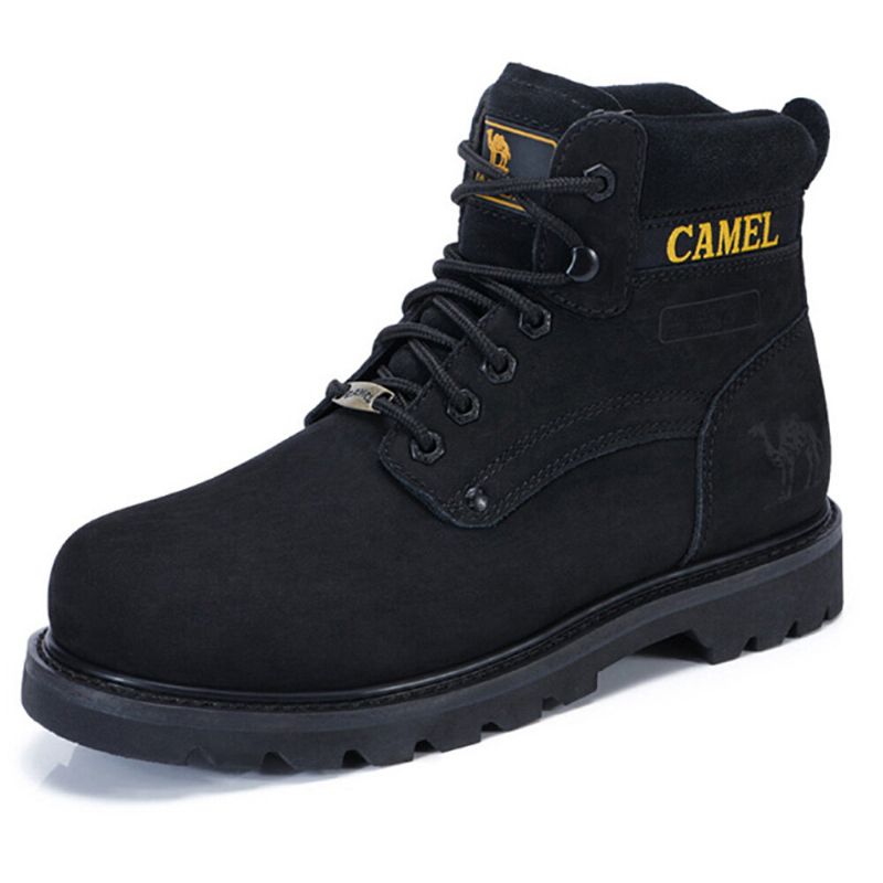 Camel Crown Botines De Trabajo Cómodos De Piel De Vaca Casaul Antideslizantes Para Hombre