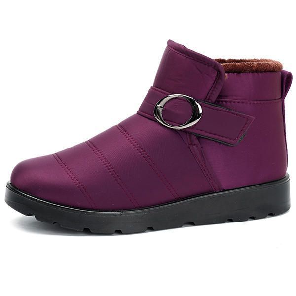 Forro De Piel Sintética De Invierno Keep Keep Botas De Tobillo De Algodón Botas De Nieve Para Mujer