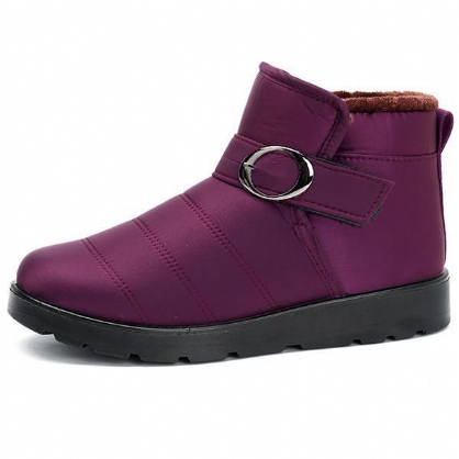 Forro De Piel Sintética De Invierno Keep Keep Botas De Tobillo De Algodón Botas De Nieve Para Mujer