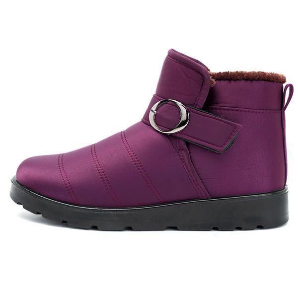 Forro De Piel Sintética De Invierno Keep Keep Botas De Tobillo De Algodón Botas De Nieve Para Mujer