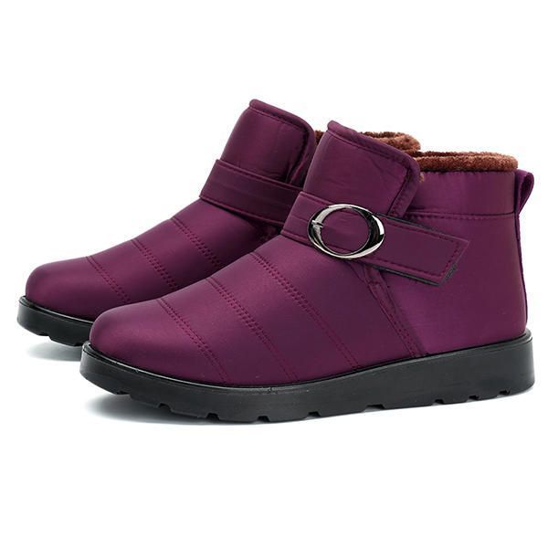 Forro De Piel Sintética De Invierno Keep Keep Botas De Tobillo De Algodón Botas De Nieve Para Mujer