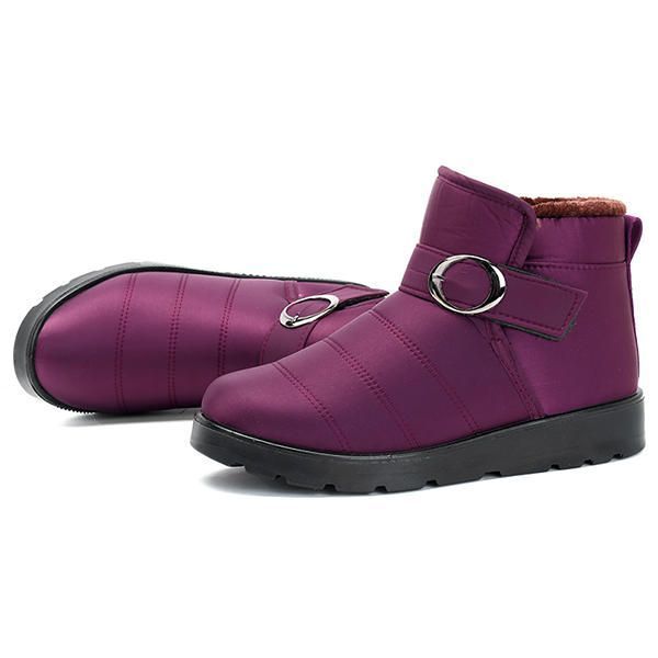 Forro De Piel Sintética De Invierno Keep Keep Botas De Tobillo De Algodón Botas De Nieve Para Mujer