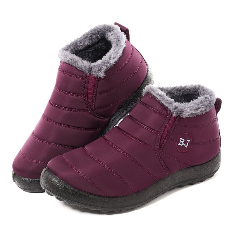 Impermeable Forro Cálido Invierno Nieve Tobillo Casual Mujer Botas